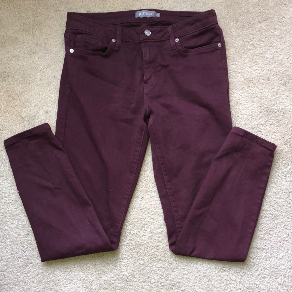 Maroon jeans